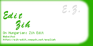 edit zih business card